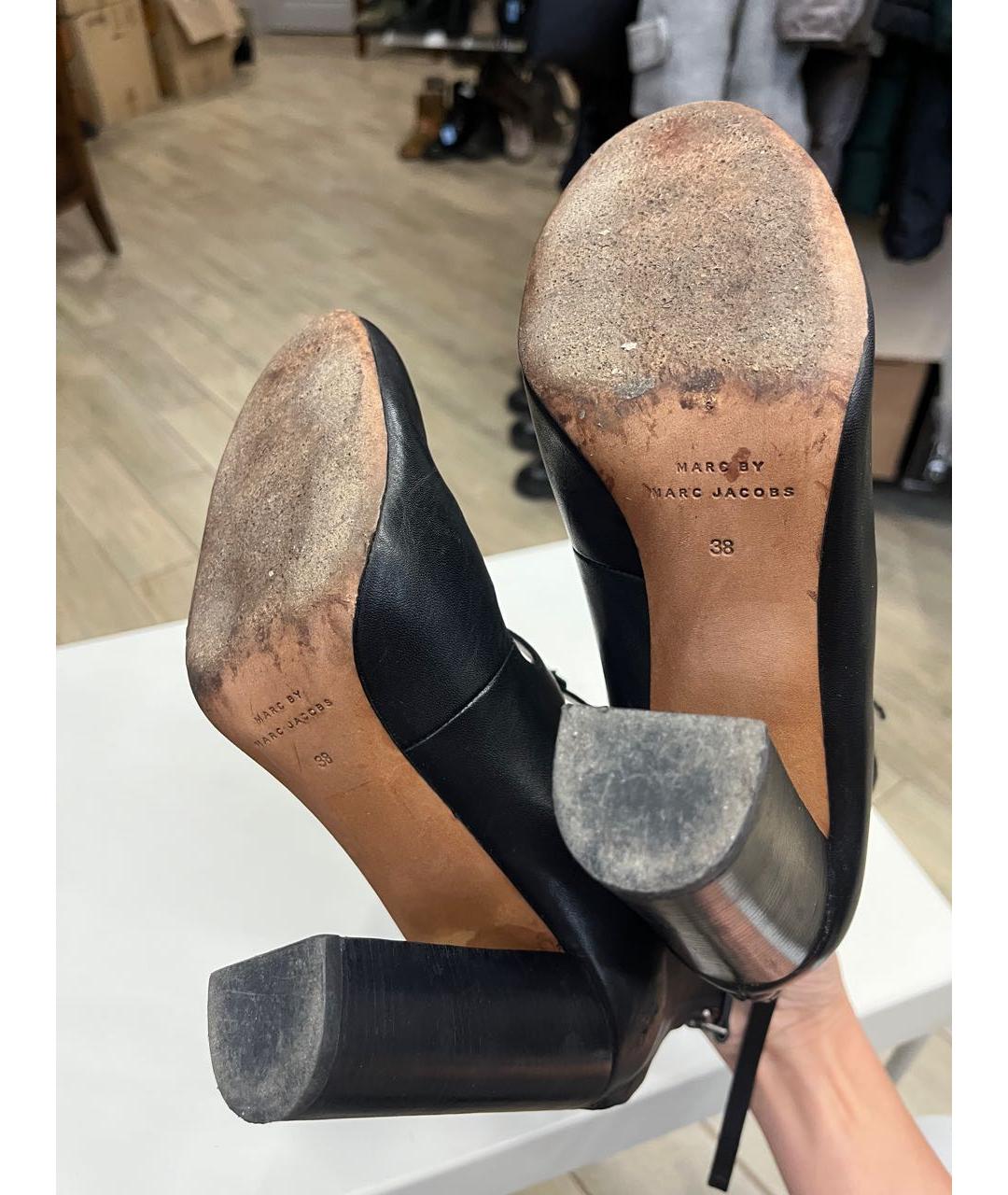 MARC JACOBS Черные кожаные туфли, фото 5
