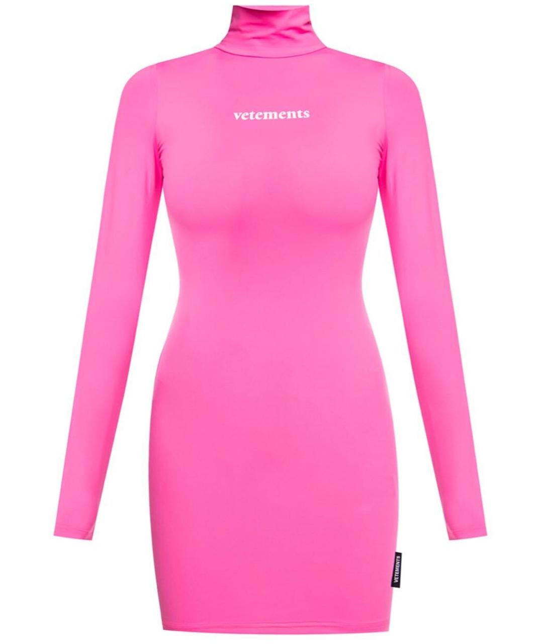 VETEMENTS Розовое повседневное платье, фото 1