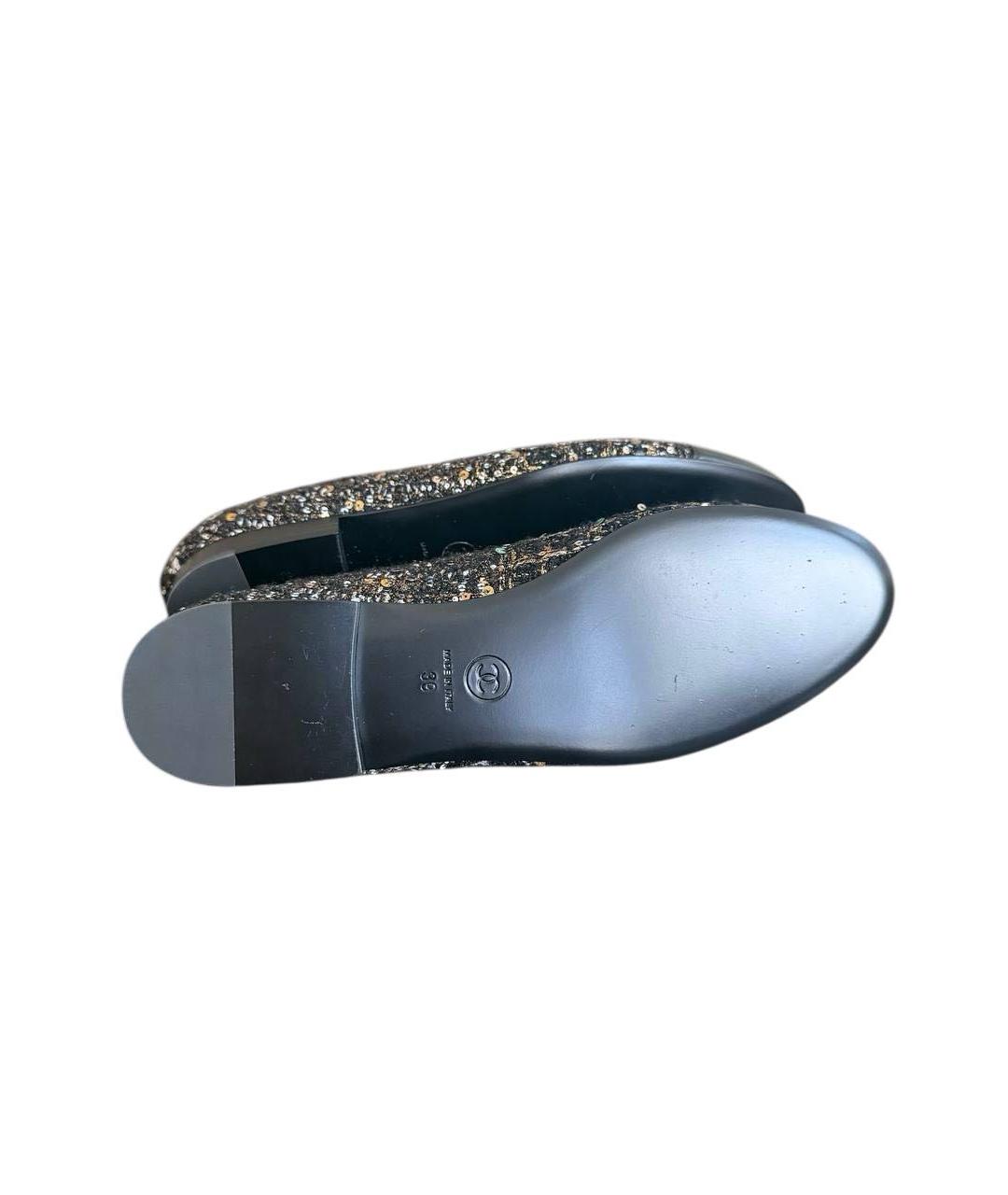 CHANEL Черные кожаные балетки, фото 5