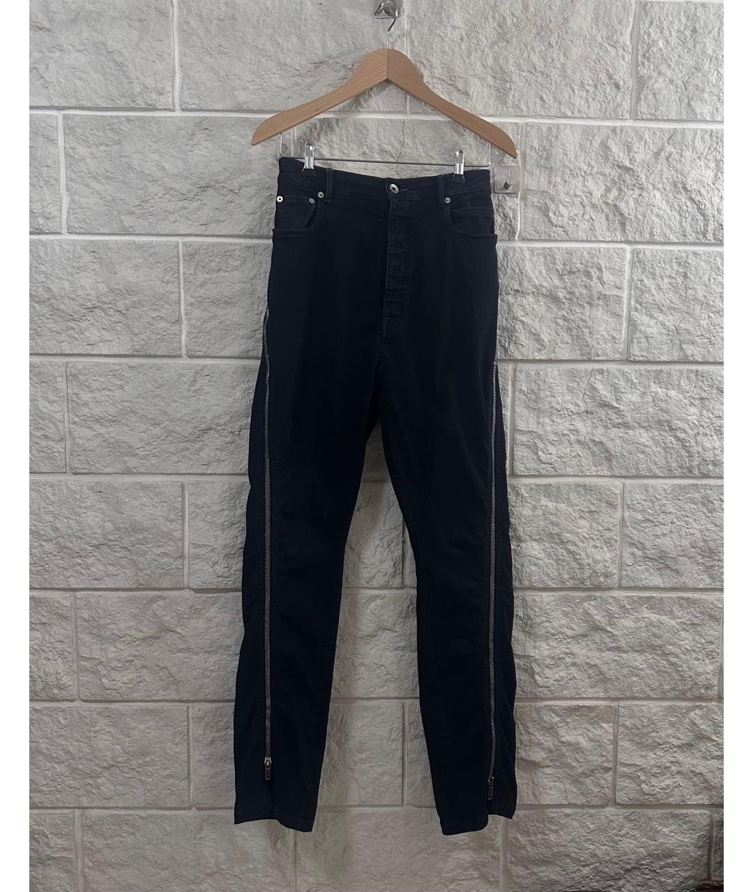 RICK OWENS DRKSHDW Черные хлопко-эластановые джинсы, фото 7