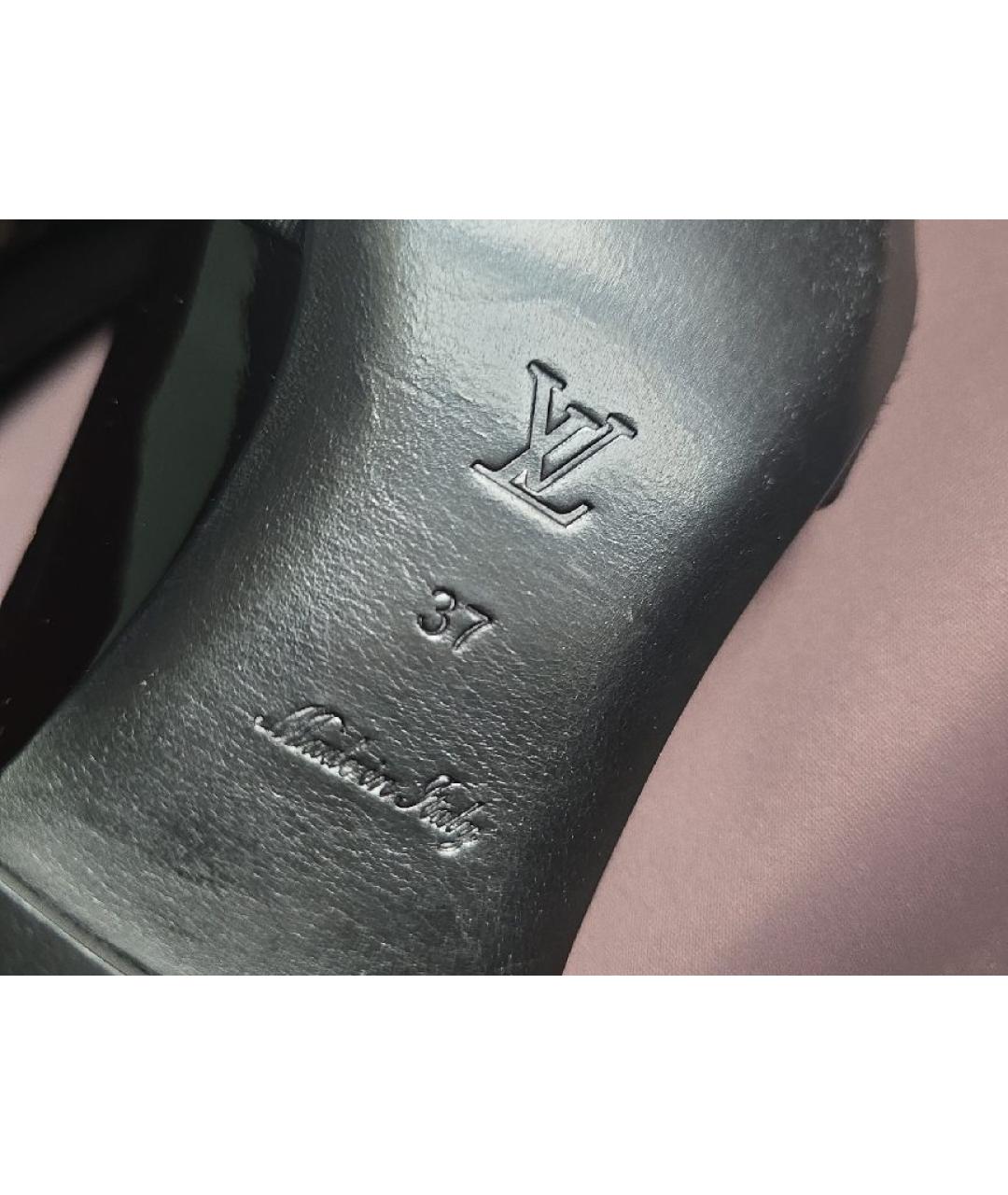 LOUIS VUITTON Черные лоферы из лакированной кожи, фото 6