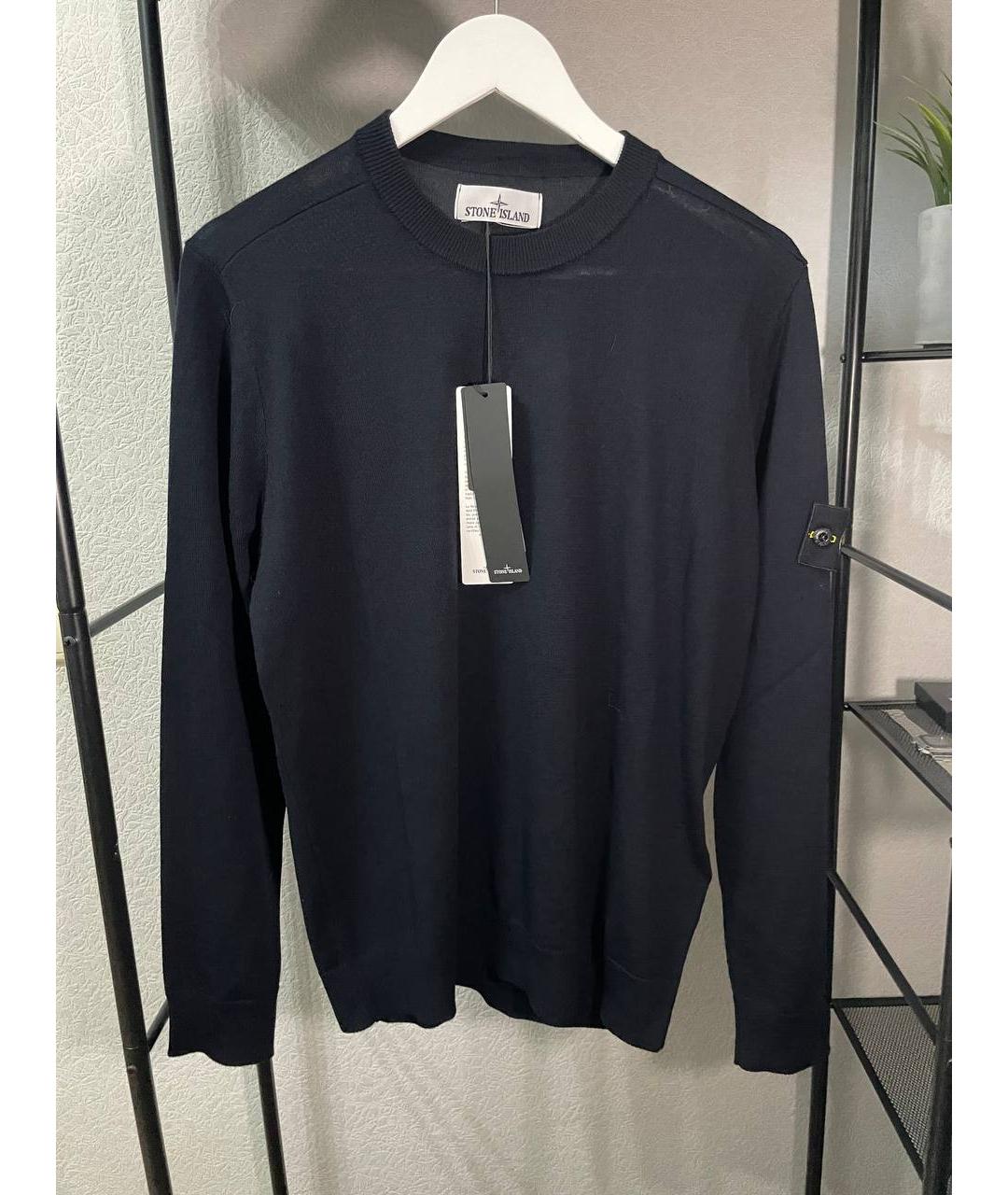 STONE ISLAND Синий шерстяной джемпер / свитер, фото 5