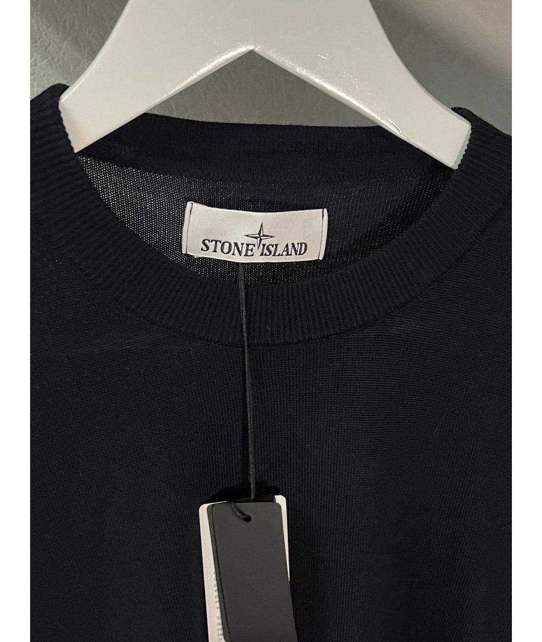 STONE ISLAND Синий шерстяной джемпер / свитер, фото 3