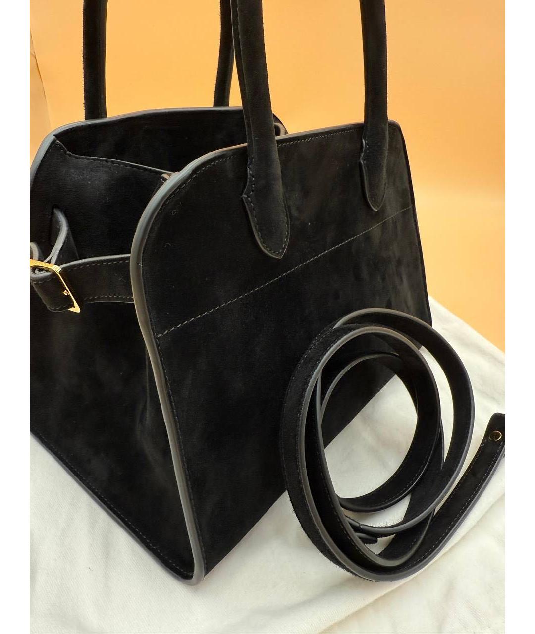 THE ROW Черная замшевая сумка тоут, фото 6