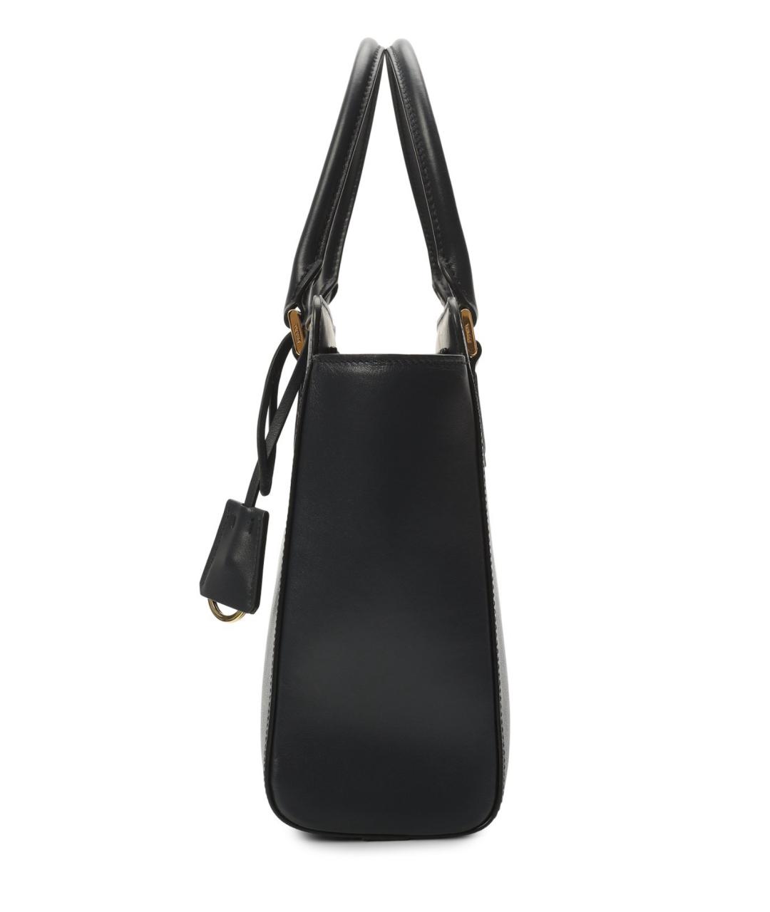 PRADA Черная кожаная сумка тоут, фото 5