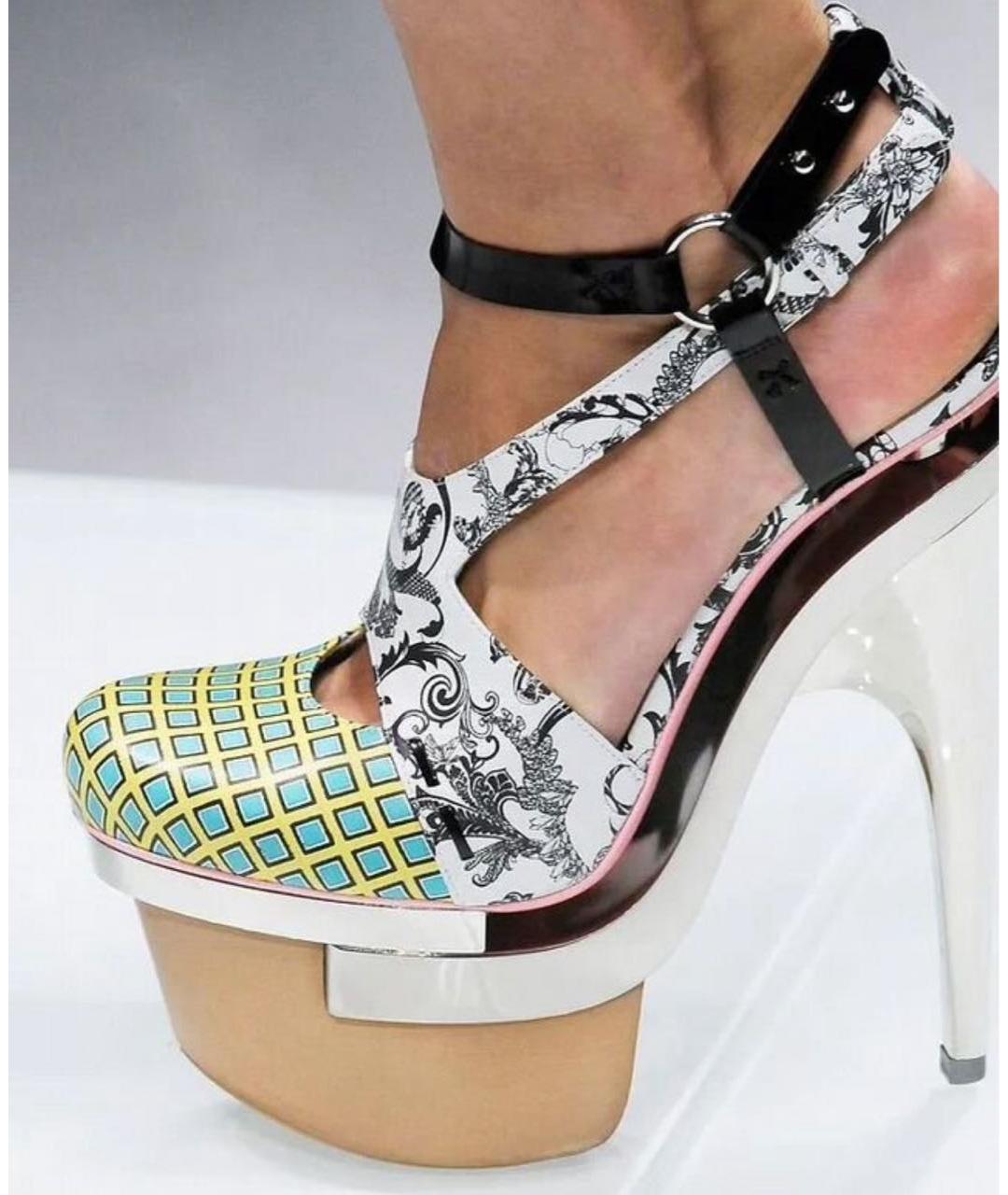VERSACE Мульти кожаные босоножки, фото 8