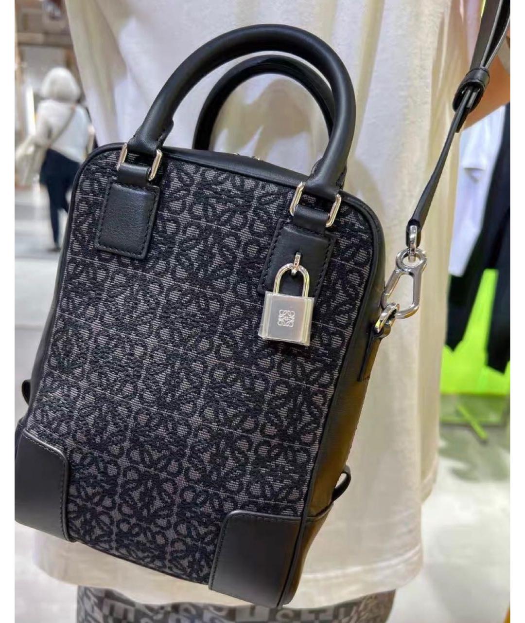 LOEWE Черная кожаная сумка на плечо, фото 3