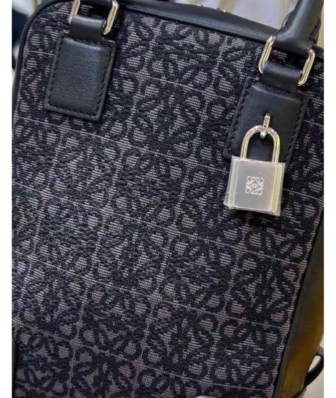 LOEWE Черная кожаная сумка на плечо, фото 4