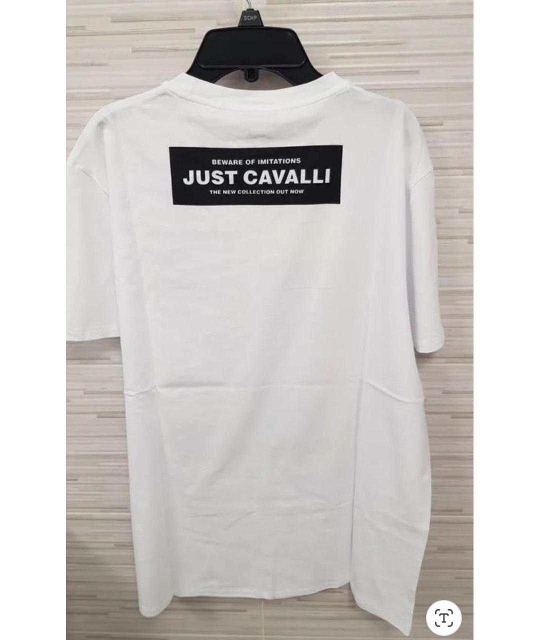 JUST CAVALLI Белая хлопковая футболка, фото 3
