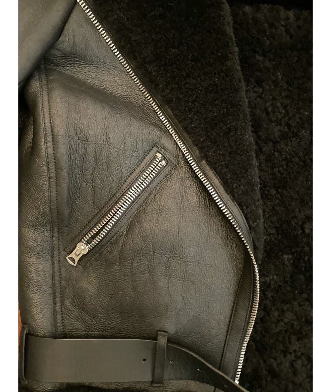 ACNE STUDIOS Черная кожаная дубленка, фото 6
