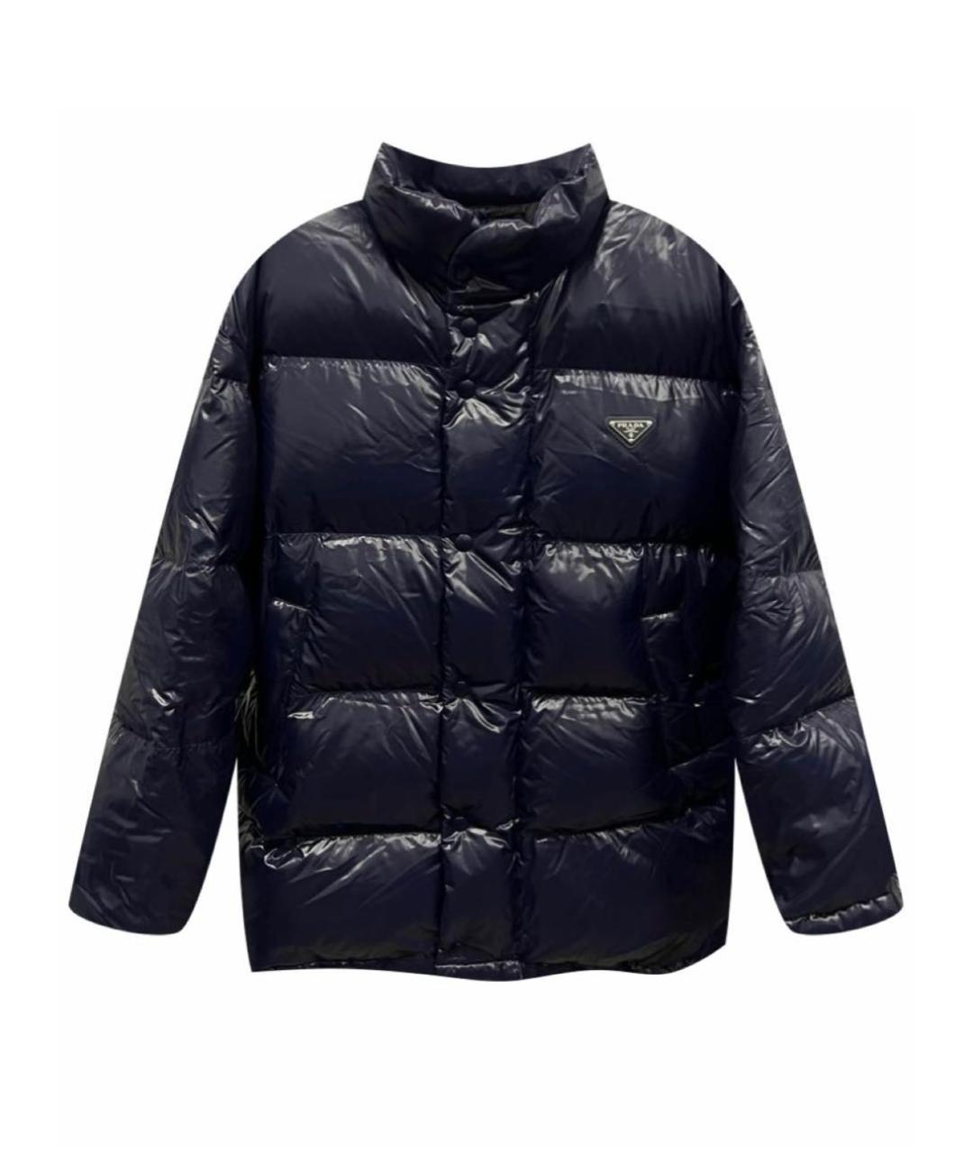 PRADA Синяя полиэстеровая куртка, фото 6