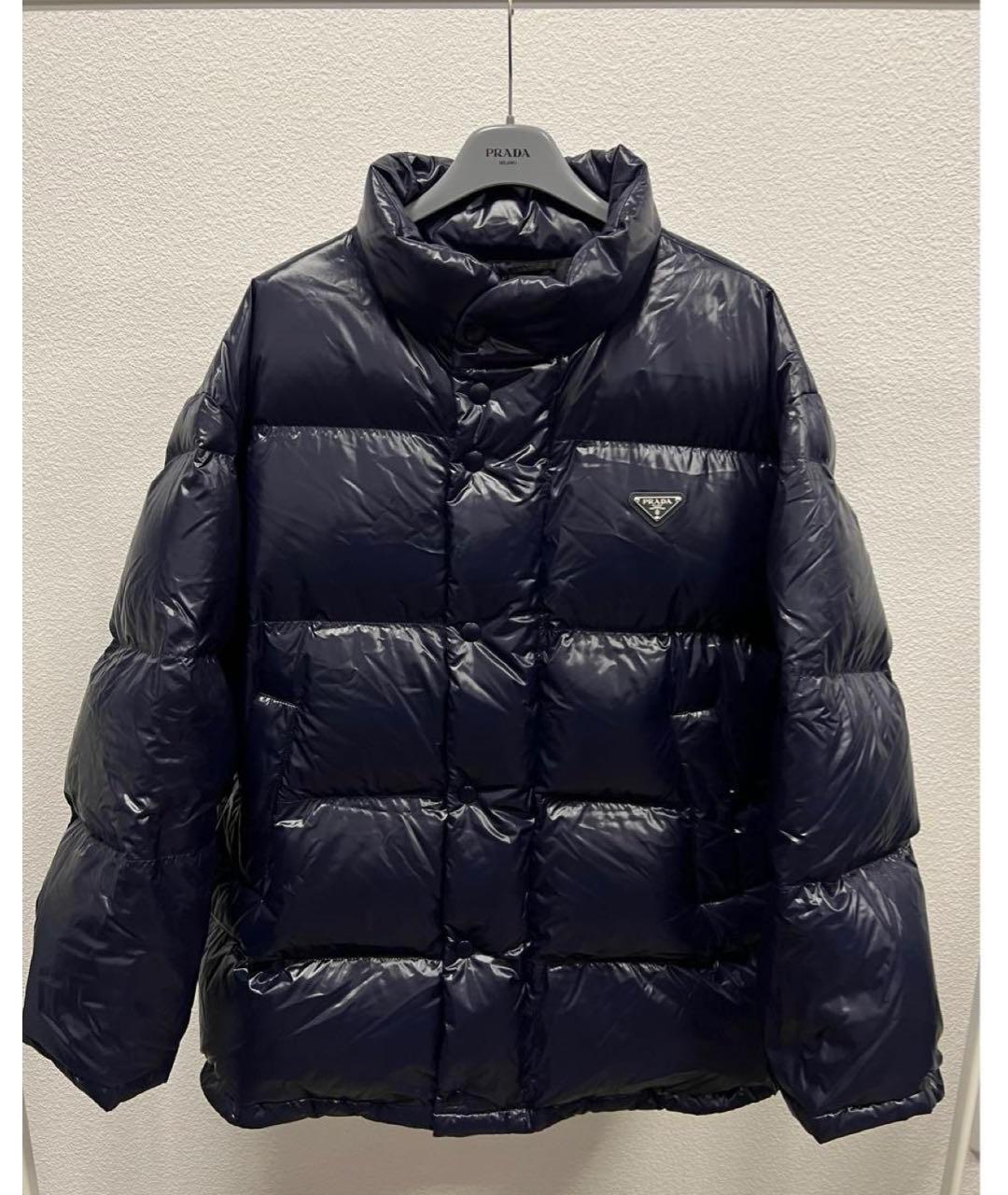 PRADA Синяя полиэстеровая куртка, фото 7
