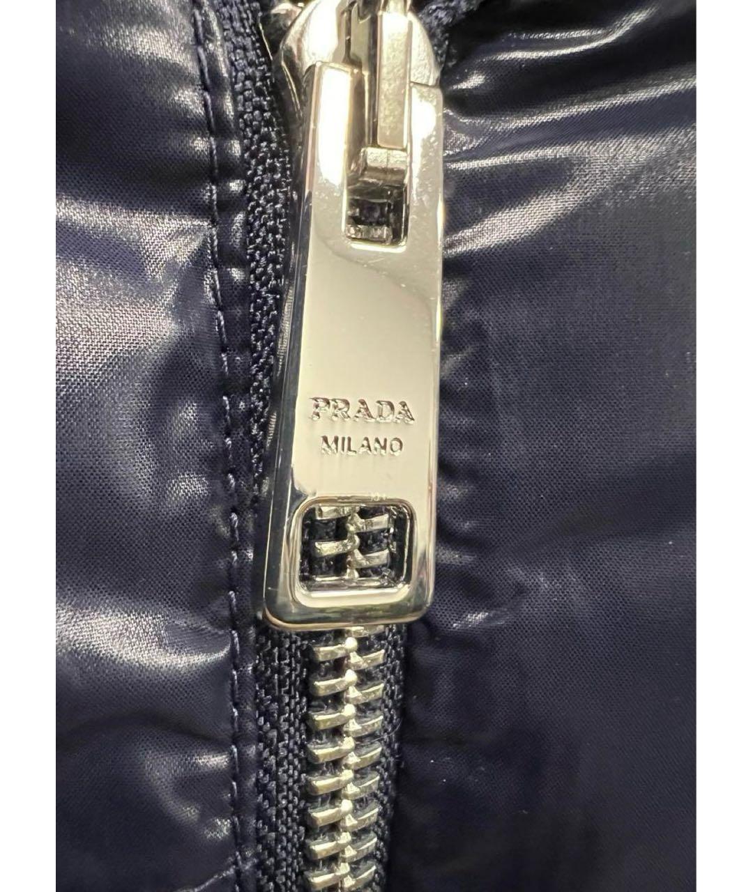PRADA Синяя полиэстеровая куртка, фото 2