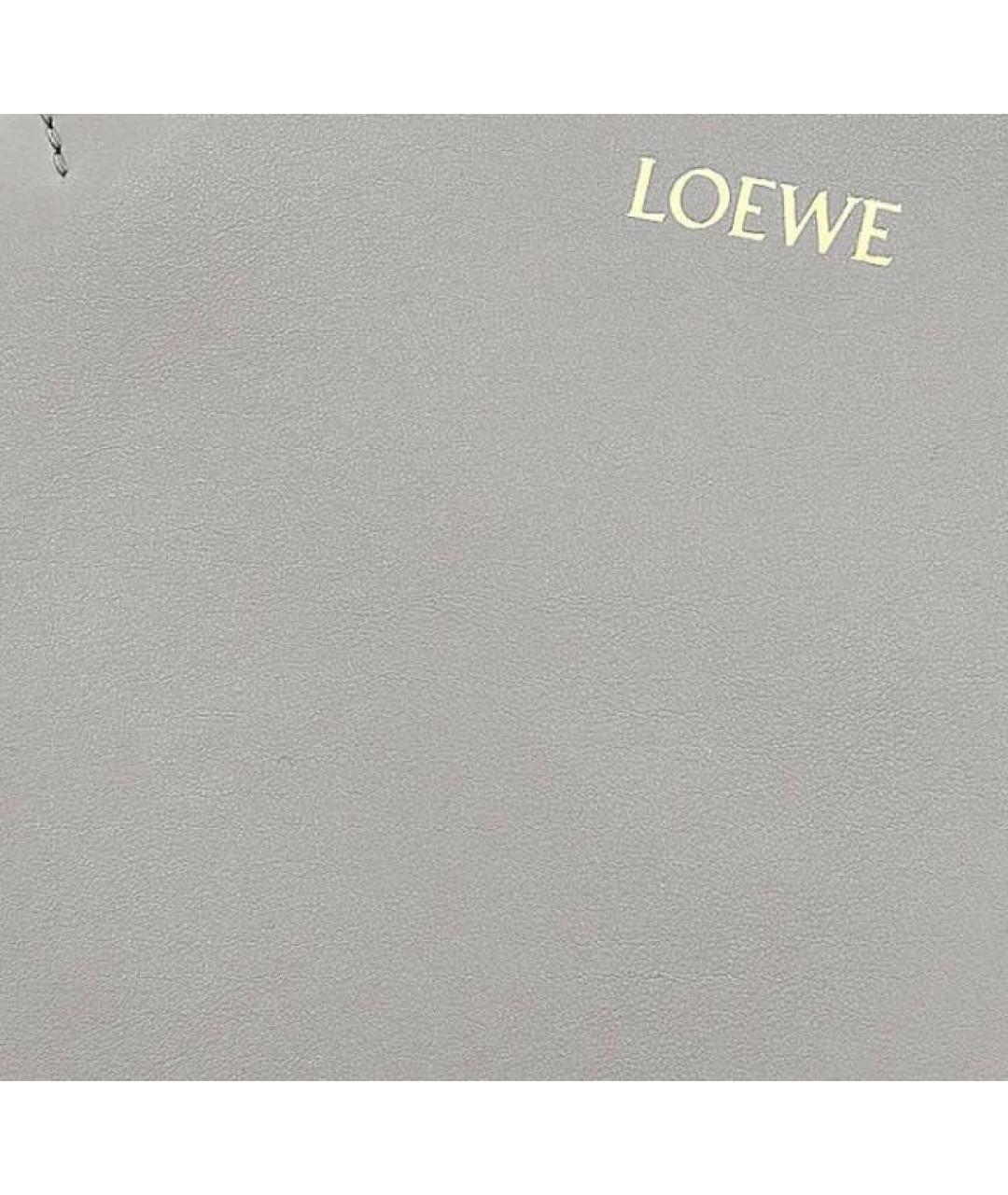 LOEWE Серая кожаная сумка через плечо, фото 4
