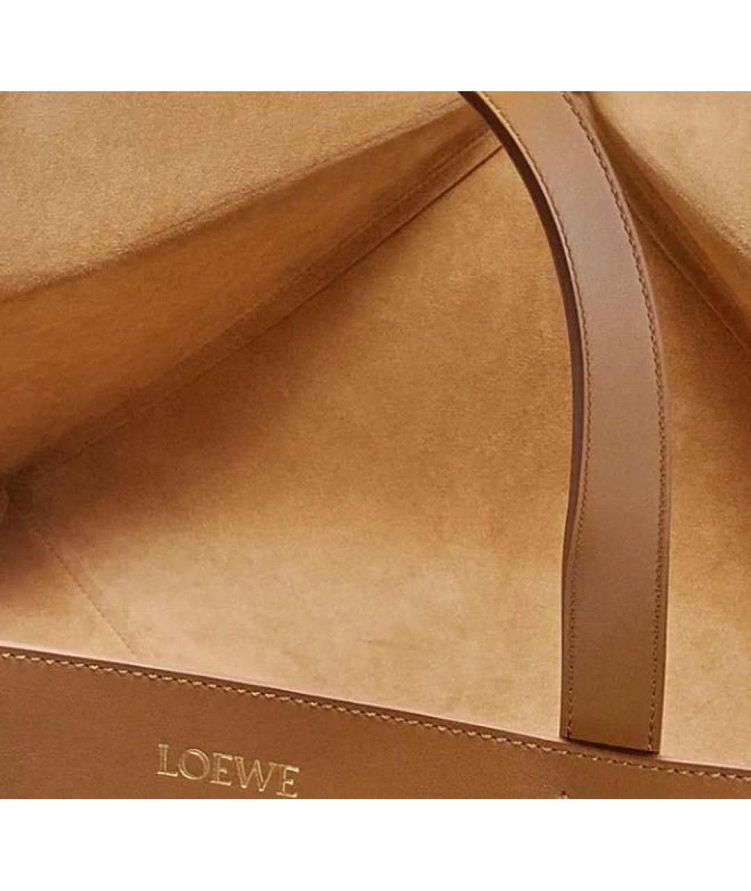 LOEWE Коричневая кожаная сумка через плечо, фото 2