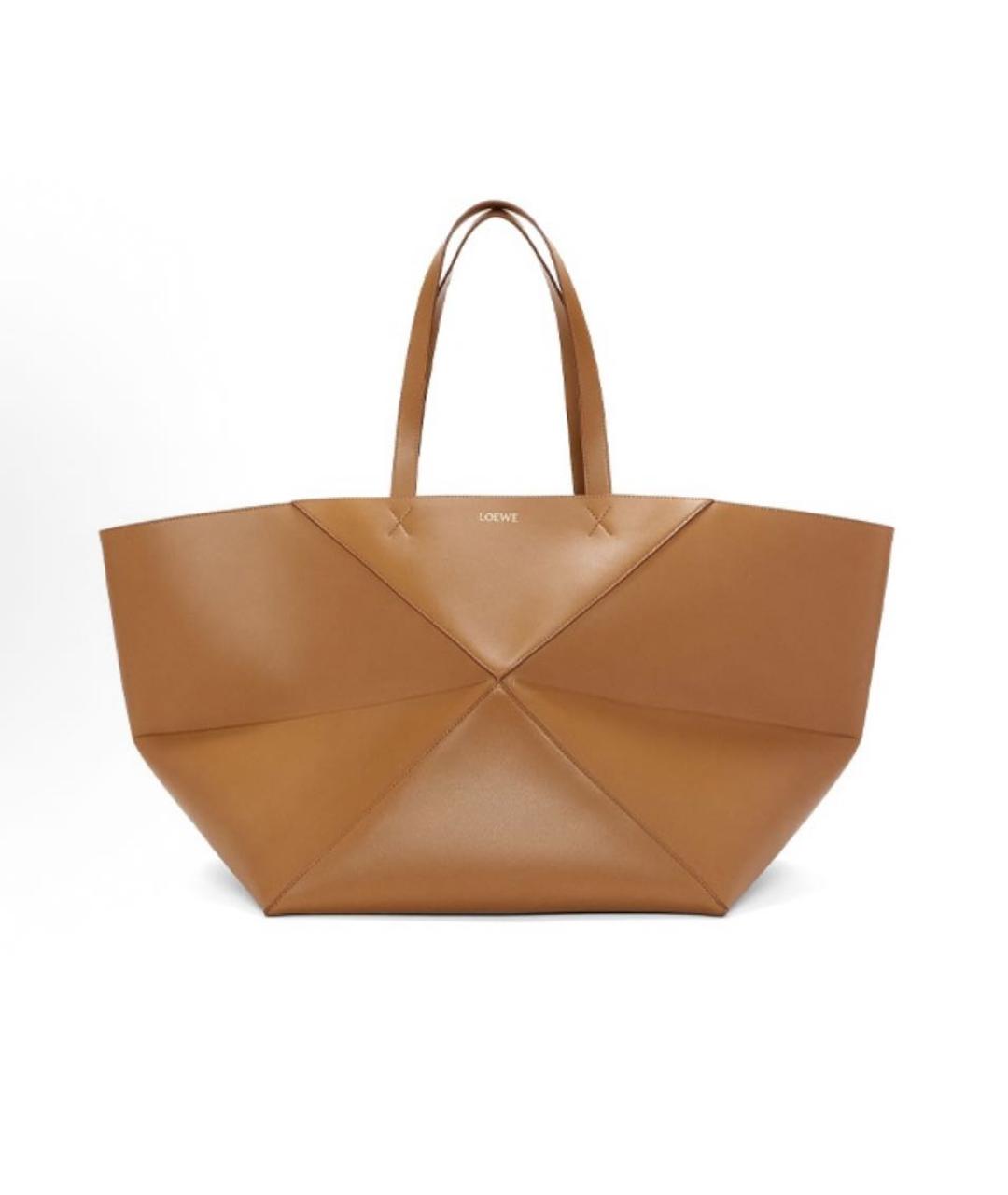 LOEWE Коричневая кожаная сумка через плечо, фото 1