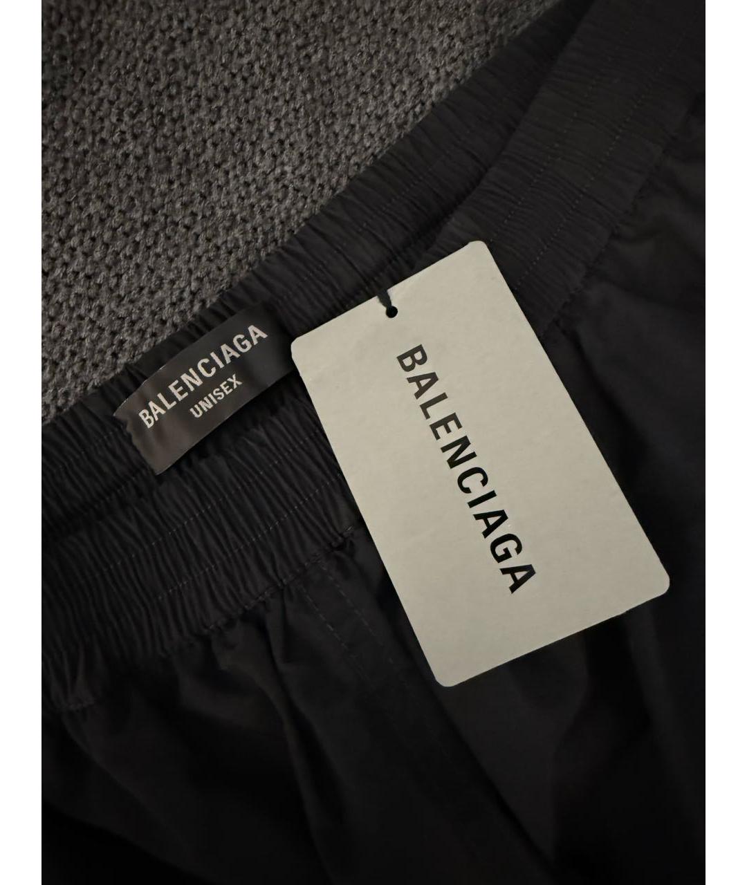 BALENCIAGA Черные хлопковые повседневные брюки, фото 3