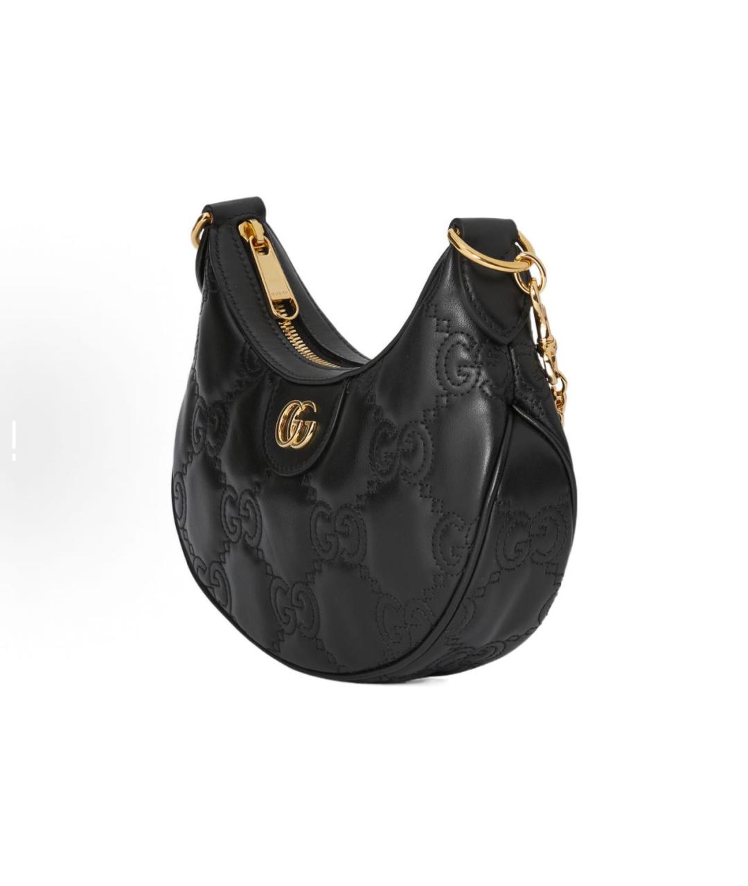 GUCCI Черная кожаная сумка через плечо, фото 2