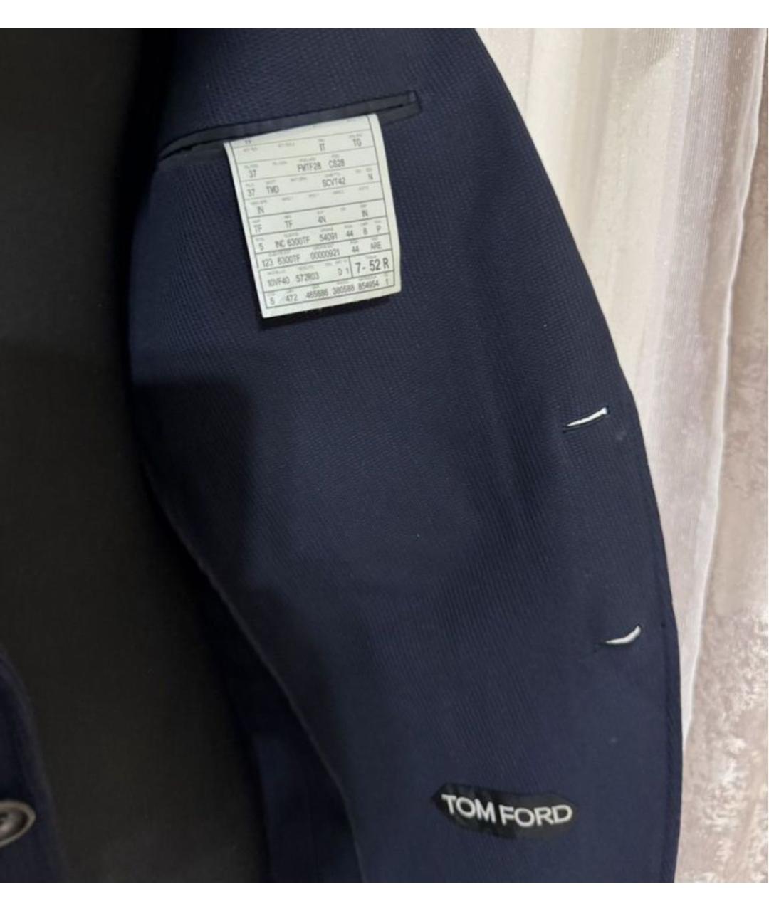 TOM FORD Синий хлопковый пиджак, фото 4