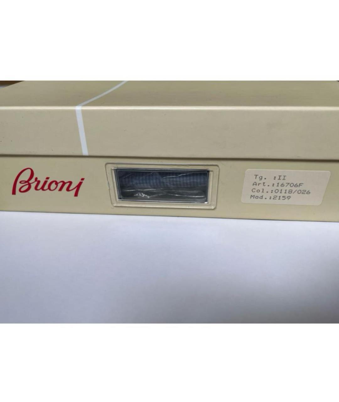 BRIONI Голубая хлопковая классическая рубашка, фото 5