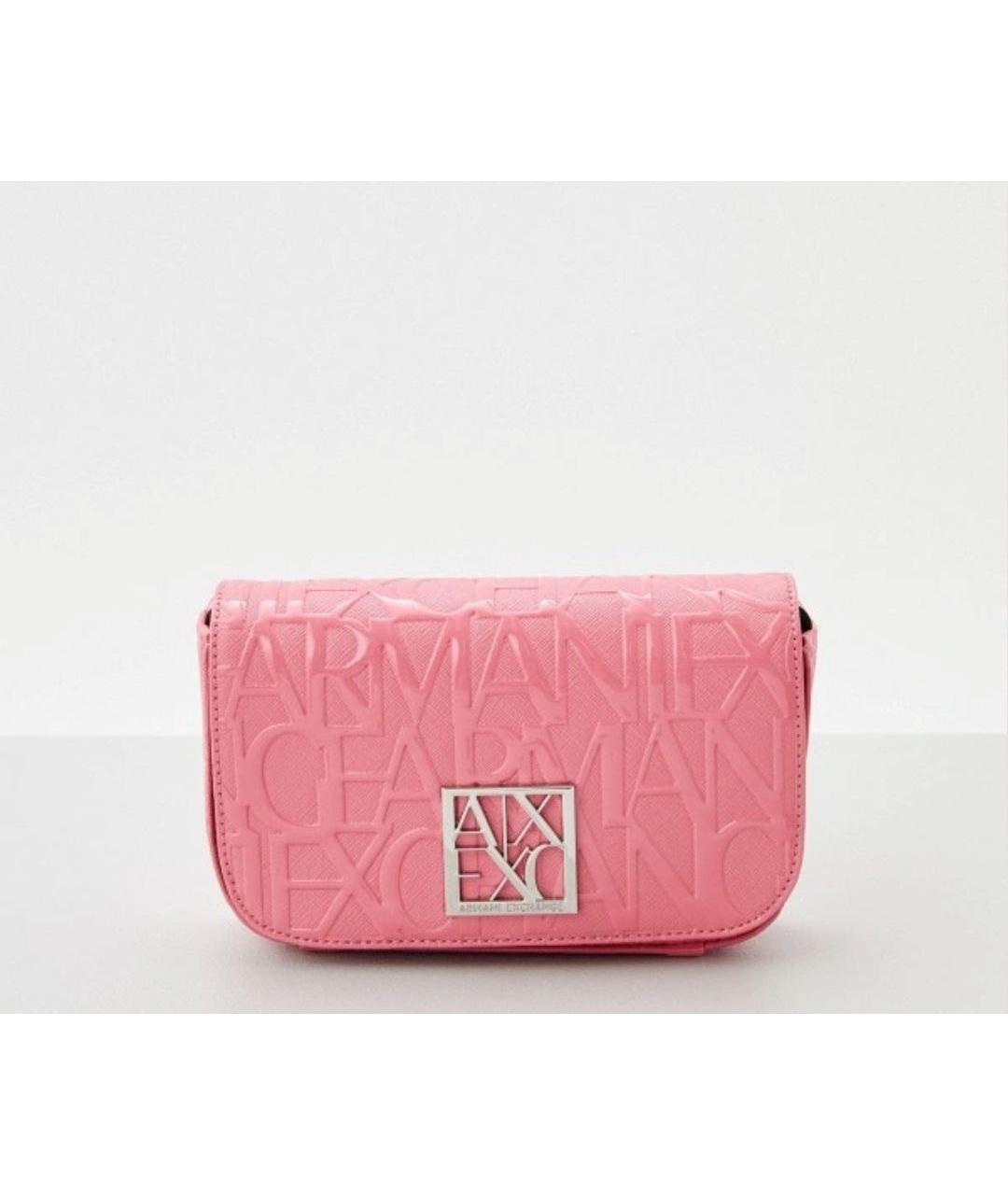 ARMANI EXCHANGE Розовая сумка через плечо из искусственной кожи, фото 7