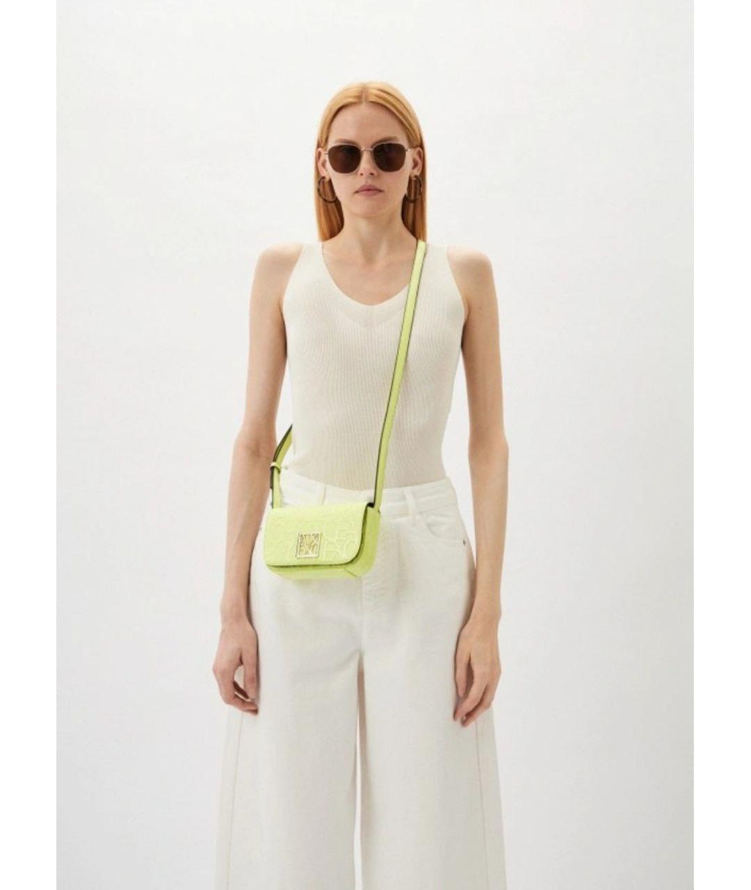 ARMANI EXCHANGE Салатовая сумка через плечо из искусственной кожи, фото 4