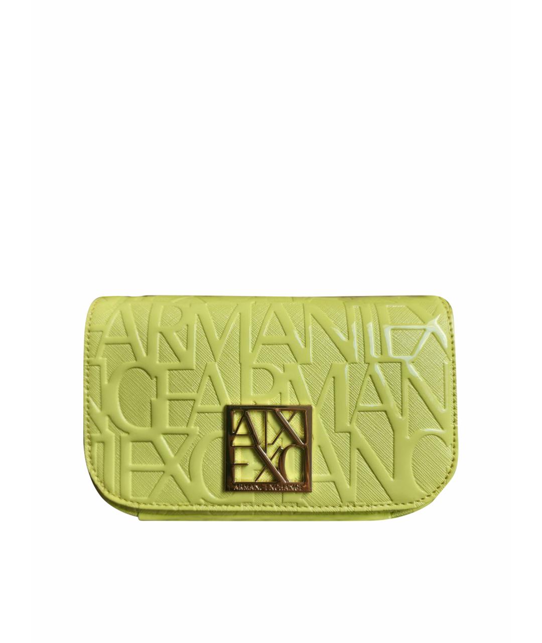 ARMANI EXCHANGE Салатовая сумка через плечо из искусственной кожи, фото 1