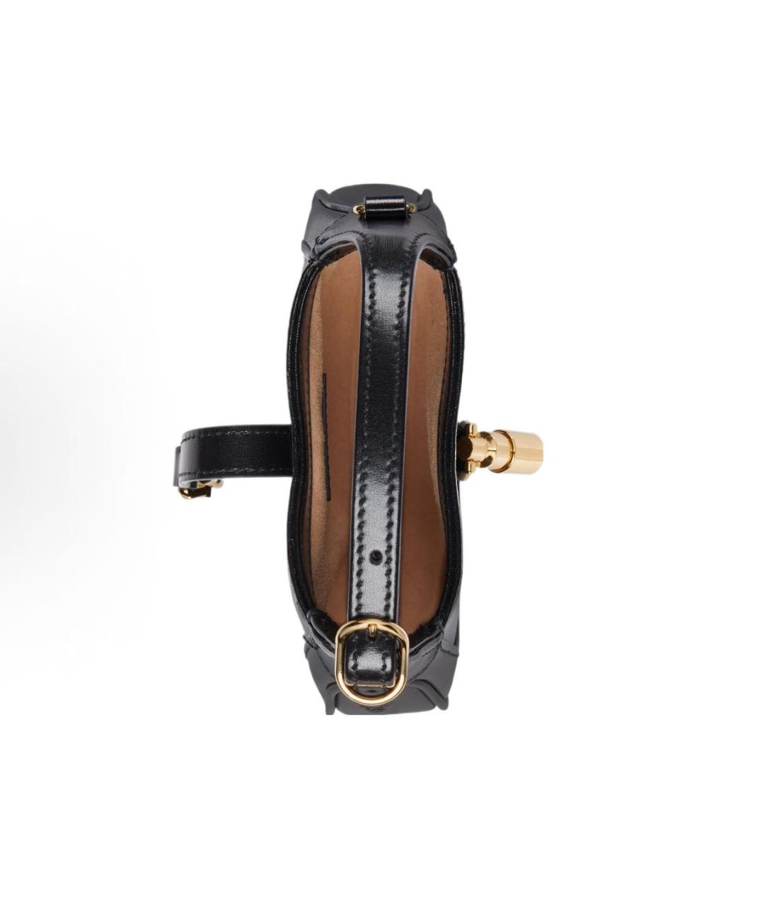 GUCCI Черная кожаная сумка с короткими ручками, фото 4