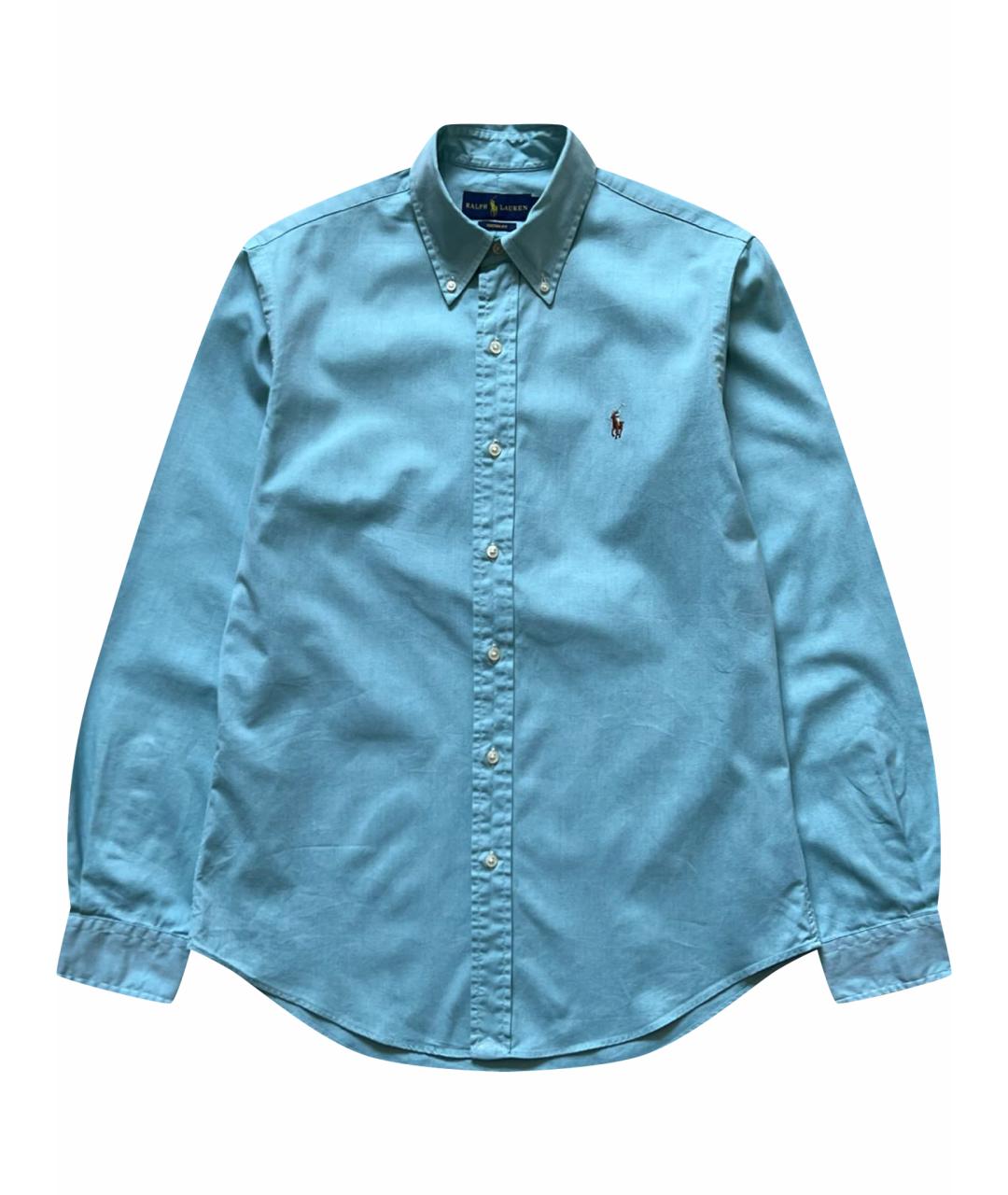 RALPH LAUREN Бирюзовая хлопковая классическая рубашка, фото 1