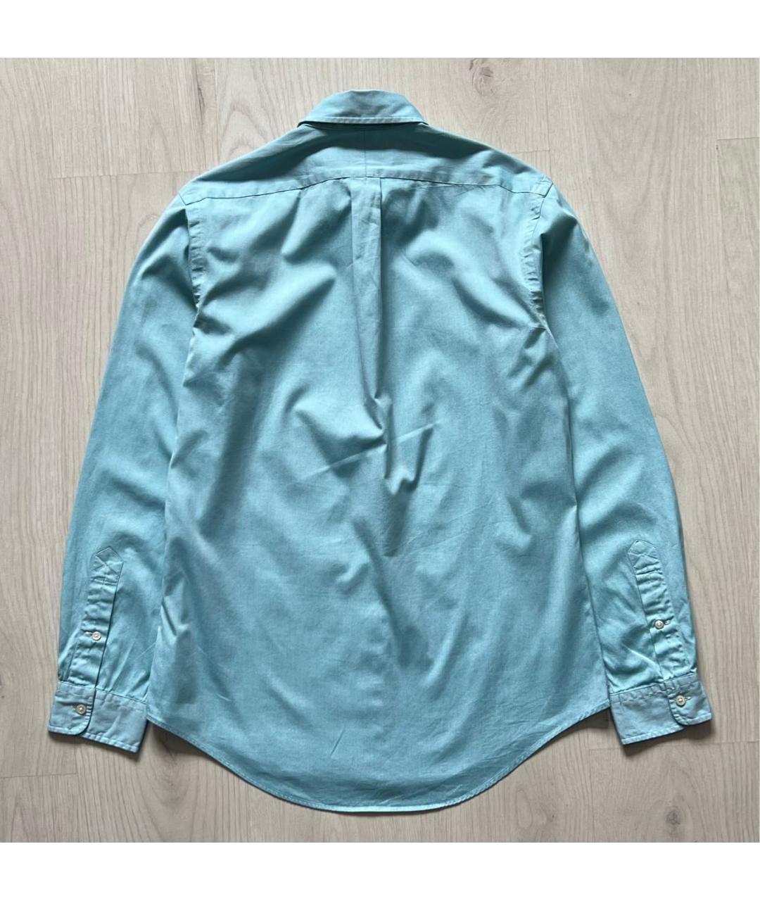 RALPH LAUREN Бирюзовая хлопковая классическая рубашка, фото 2