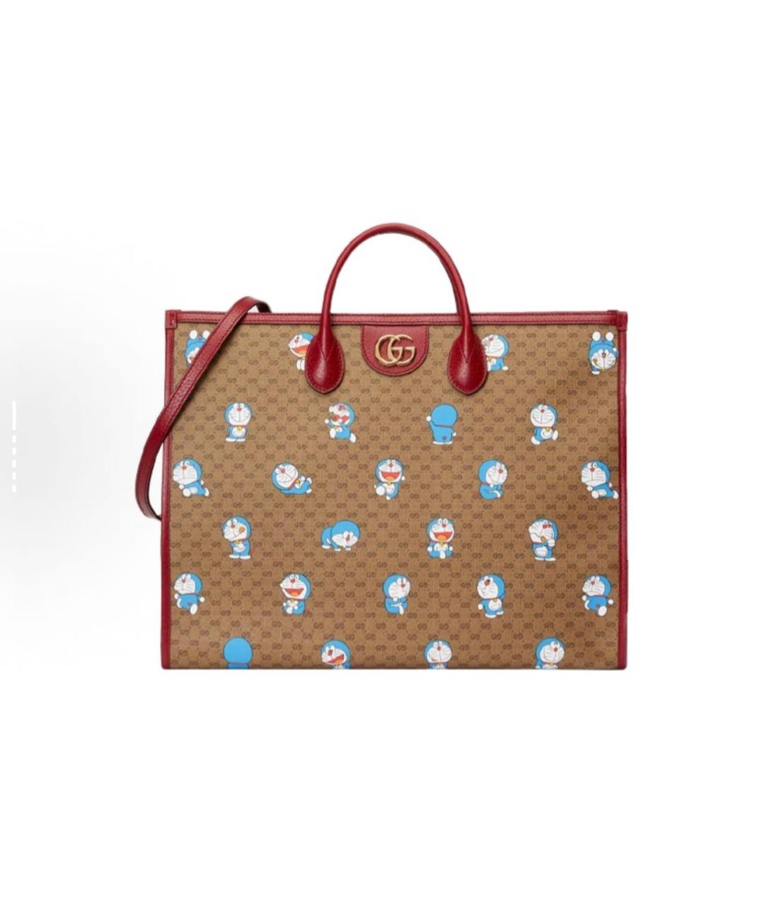 GUCCI Коричневая кожаная сумка тоут, фото 8