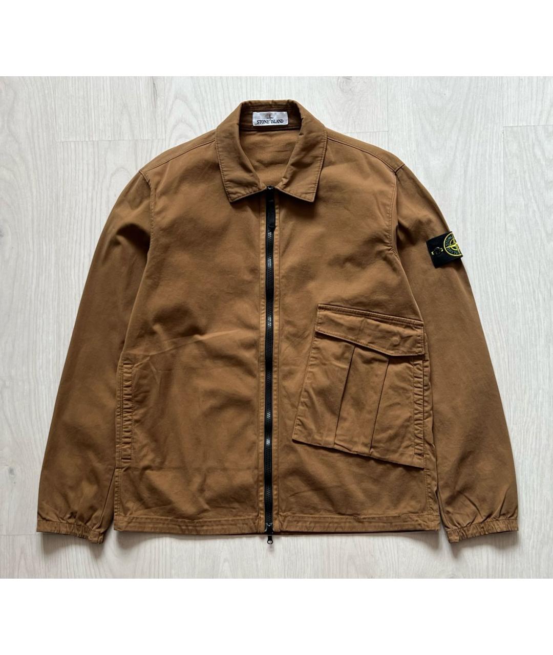 STONE ISLAND Коричневая хлопковая куртка, фото 8