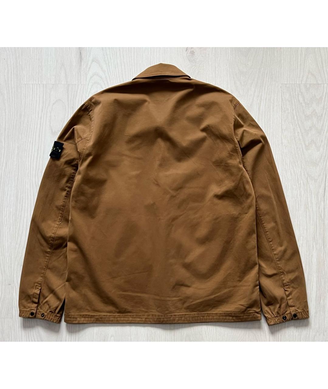 STONE ISLAND Коричневая хлопковая куртка, фото 2