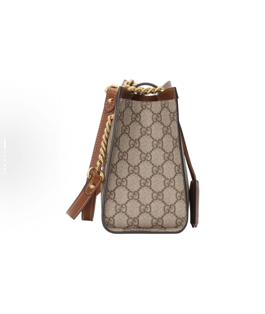 GUCCI Бежевая тканевая сумка через плечо, фото 4