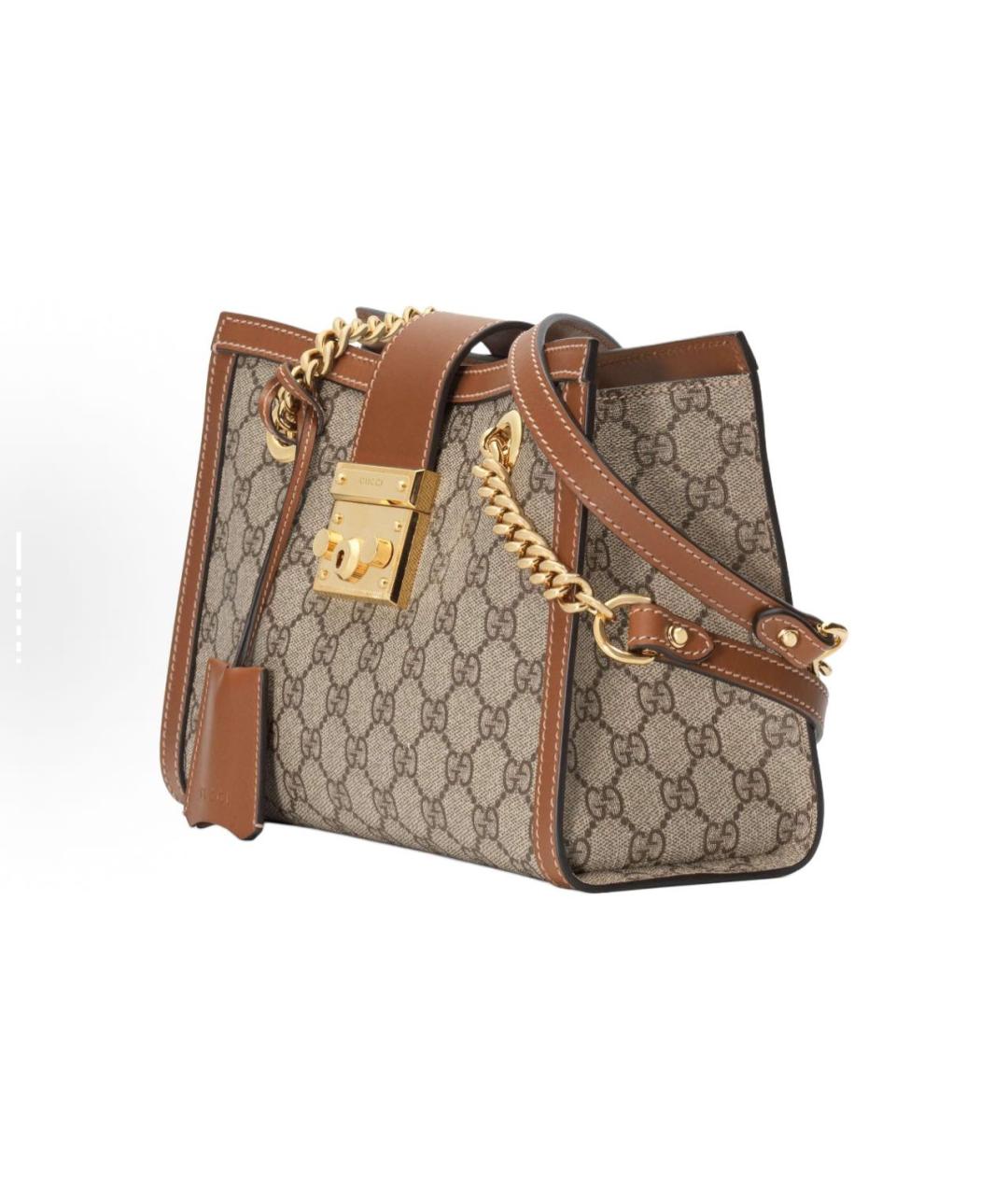 GUCCI Бежевая тканевая сумка через плечо, фото 2