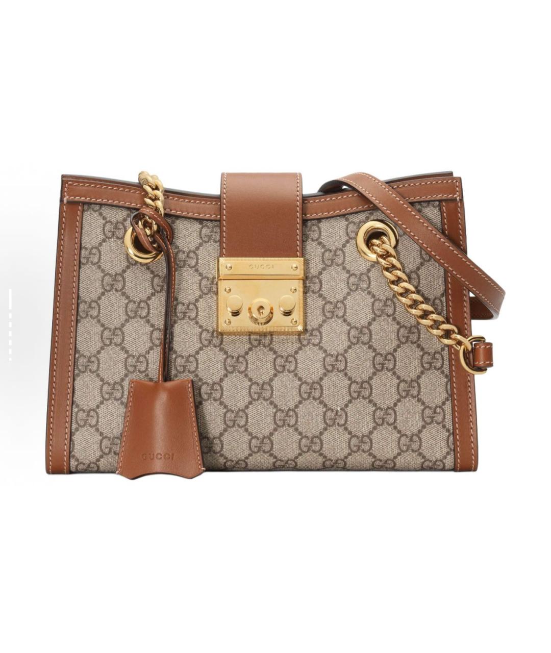 GUCCI Бежевая тканевая сумка через плечо, фото 6