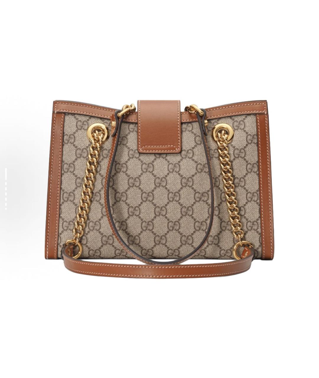 GUCCI Бежевая тканевая сумка через плечо, фото 3