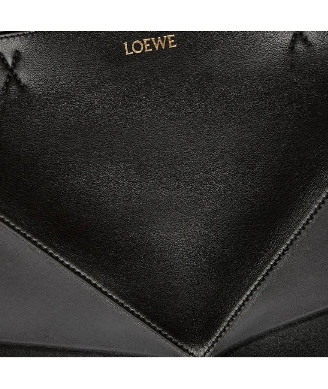 LOEWE Черная кожаная сумка тоут, фото 3
