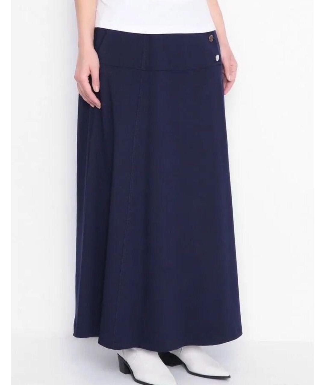 MAX MARA Синяя вискозная юбка макси, фото 7