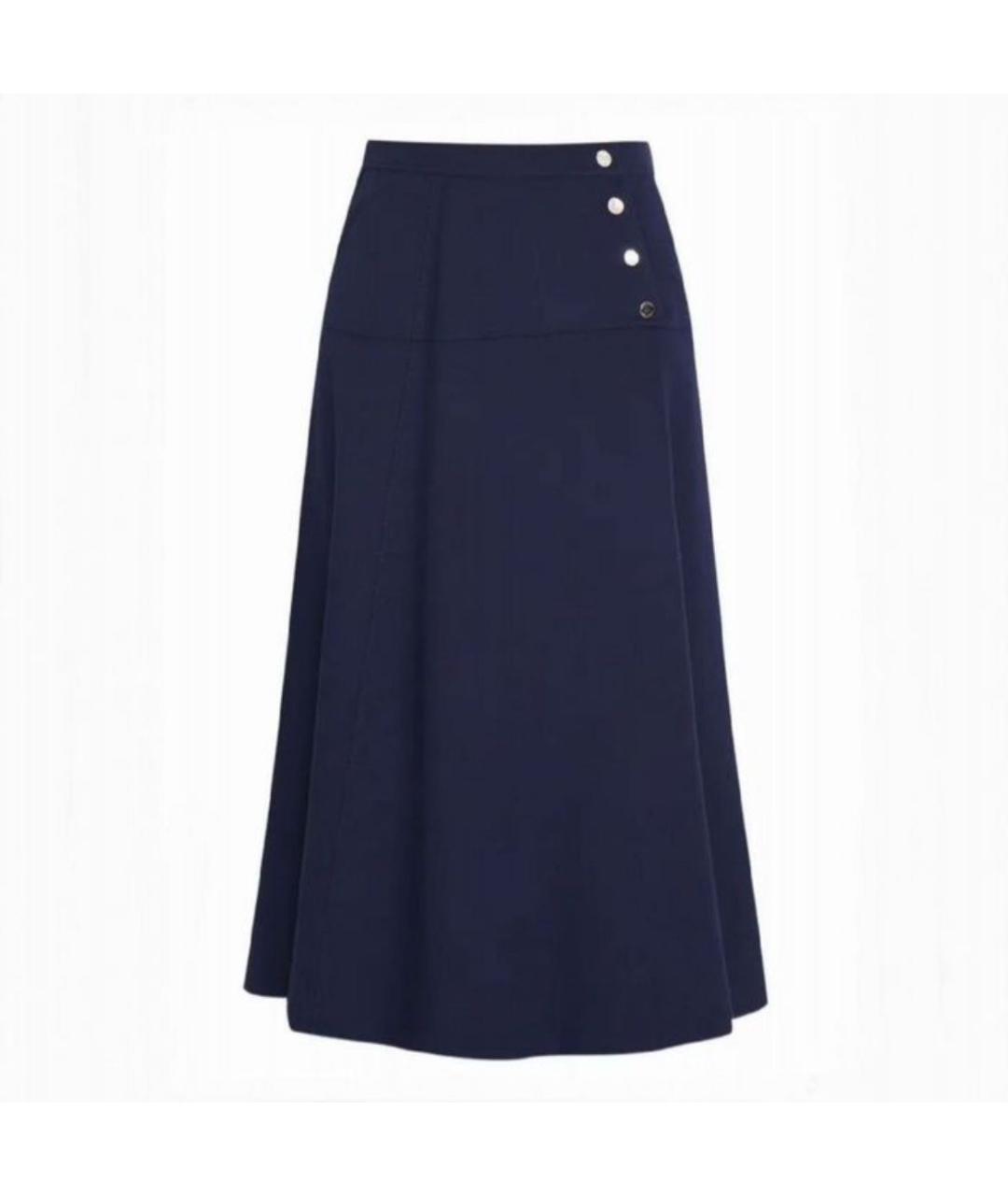 MAX MARA Синяя вискозная юбка макси, фото 1
