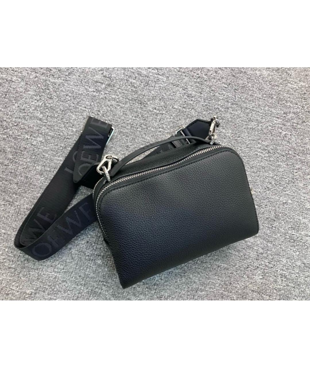 LOEWE Черная кожаная сумка на плечо, фото 3