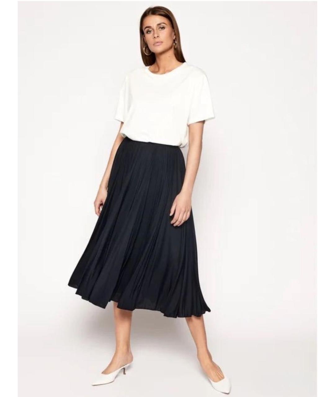 MAX MARA Синяя вискозная юбка макси, фото 6