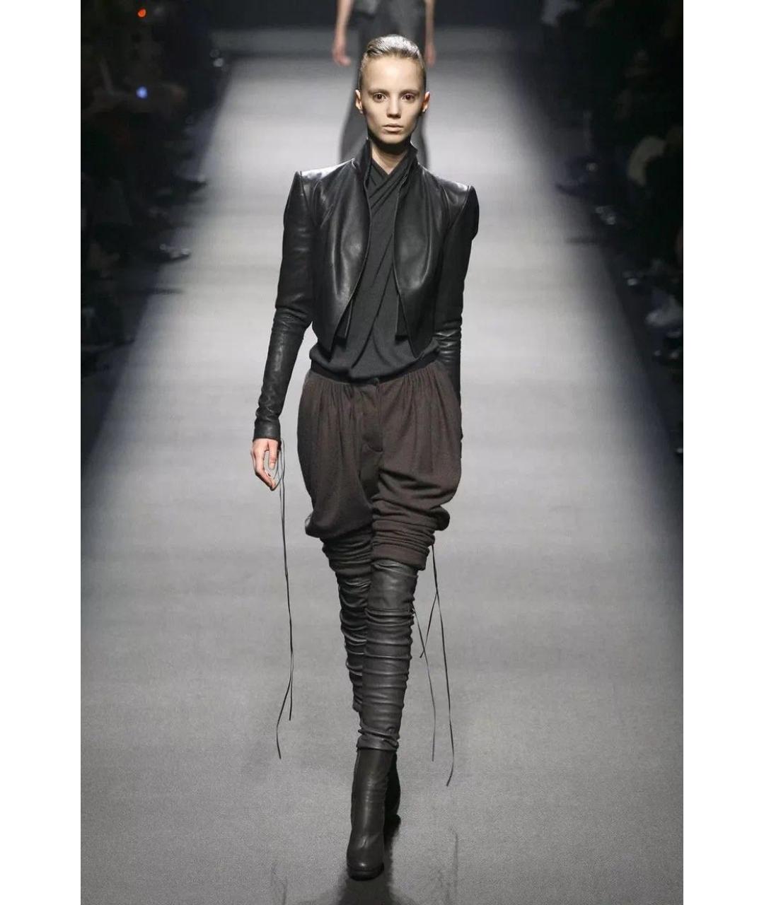 HAIDER ACKERMANN Черная кожаная куртка, фото 6
