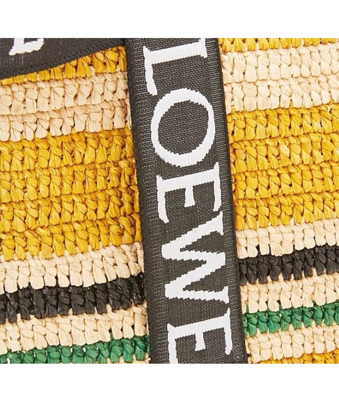 LOEWE Мульти пелетеная пляжная сумка, фото 3