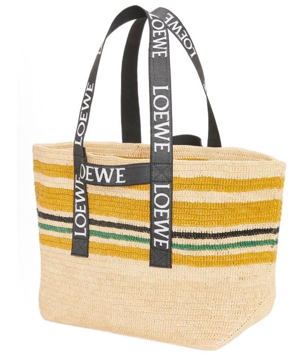 LOEWE Мульти пелетеная пляжная сумка, фото 2