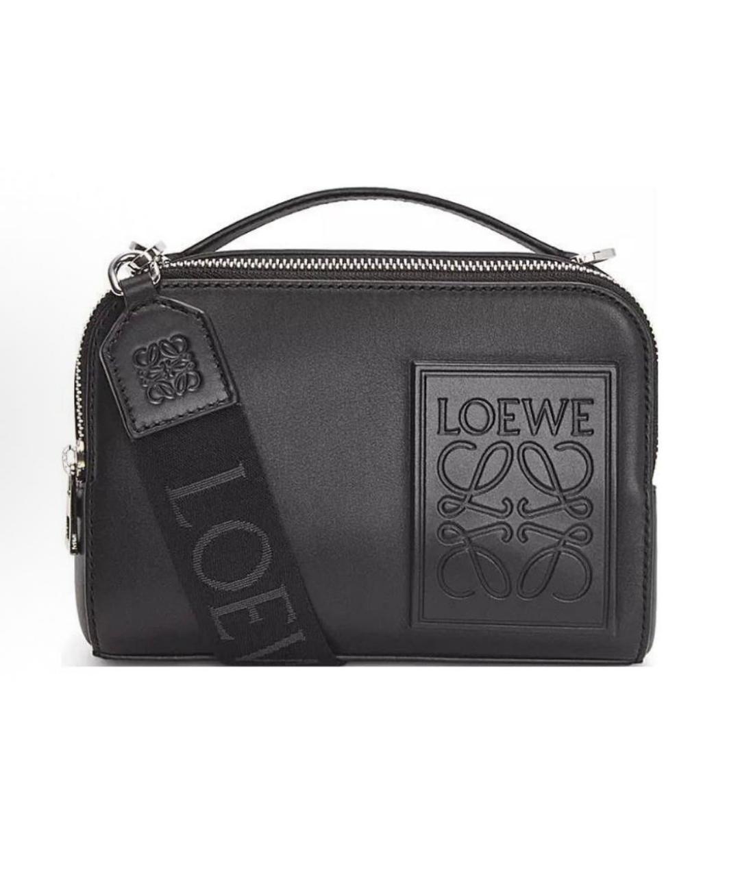 LOEWE Черная кожаная сумка на плечо, фото 4