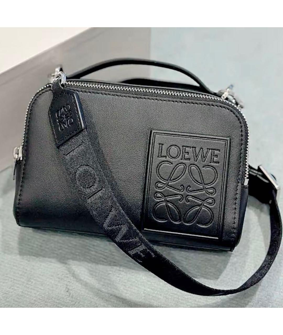 LOEWE Черная кожаная сумка на плечо, фото 2