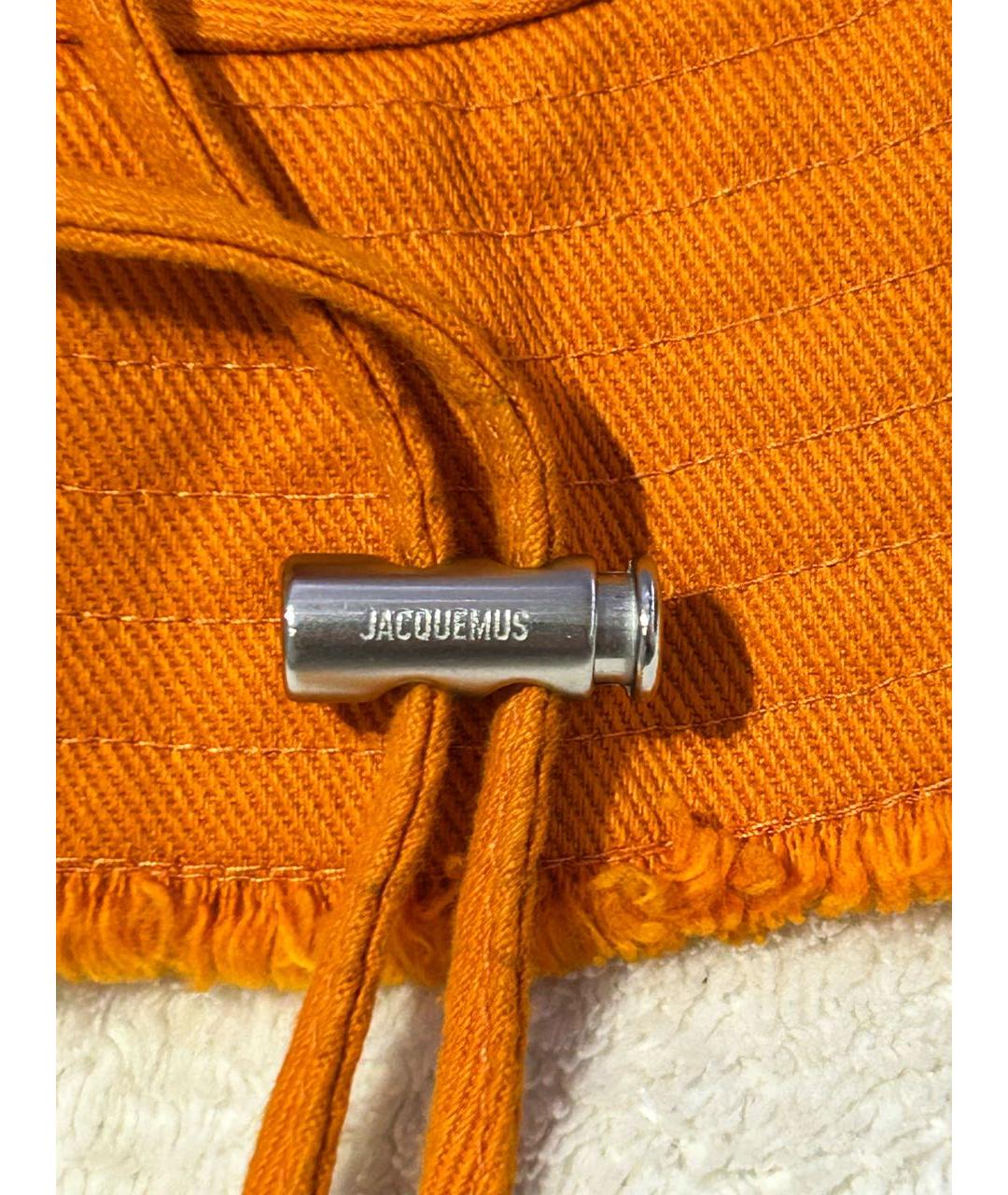 JACQUEMUS Оранжевая хлопковая панама, фото 6