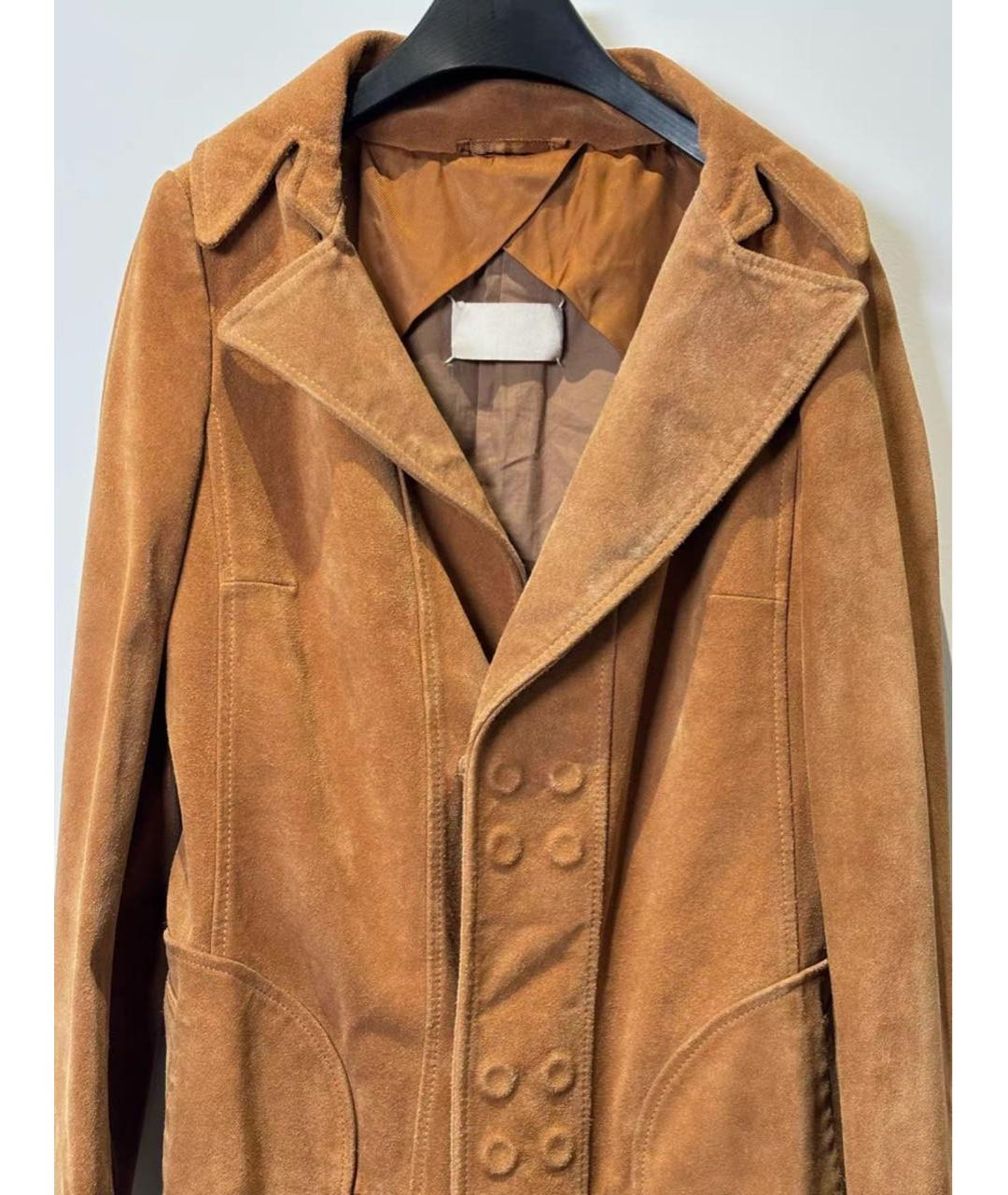 MAISON MARGIELA Оранжевое замшевое пальто, фото 4