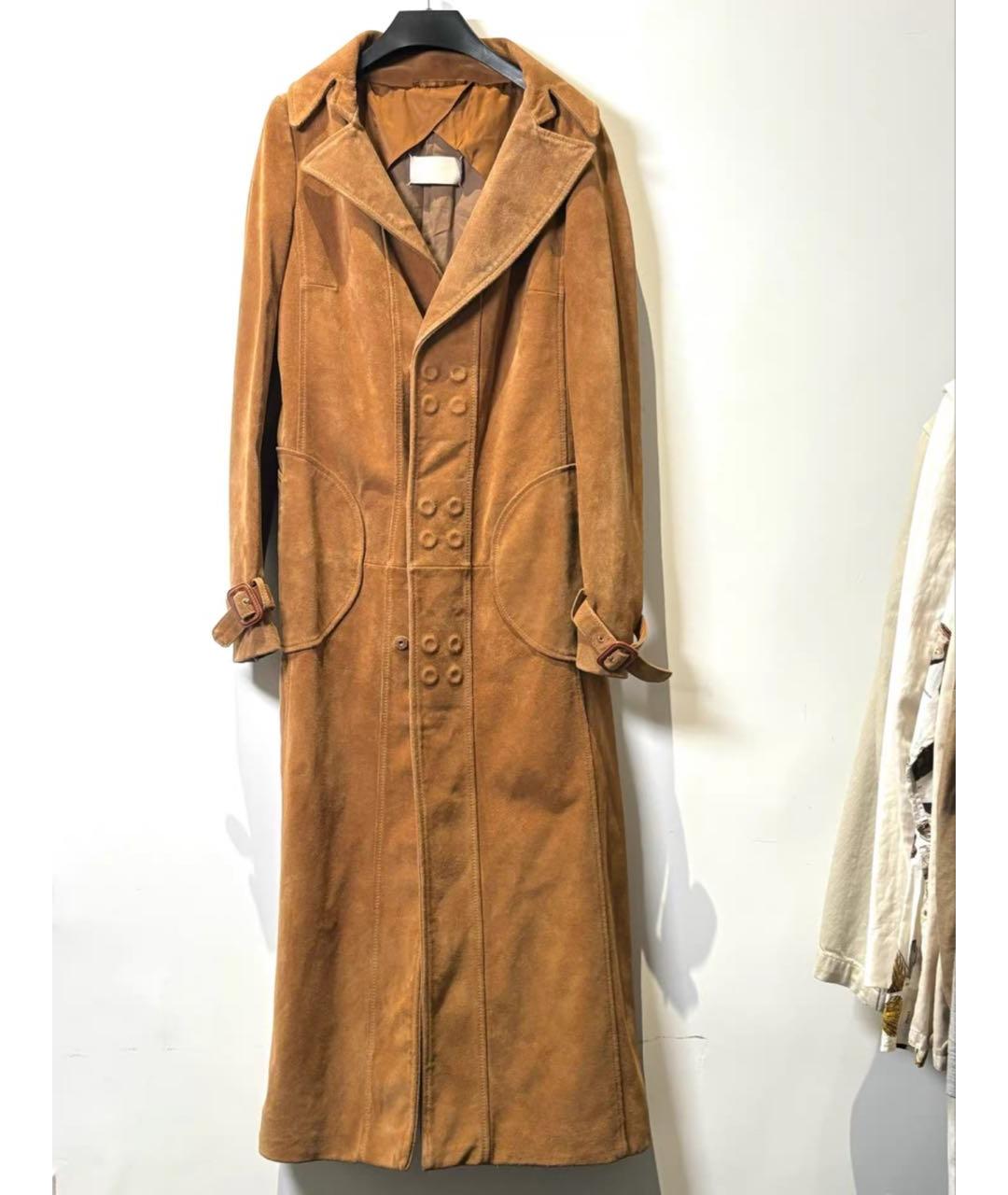 MAISON MARGIELA Оранжевое замшевое пальто, фото 7